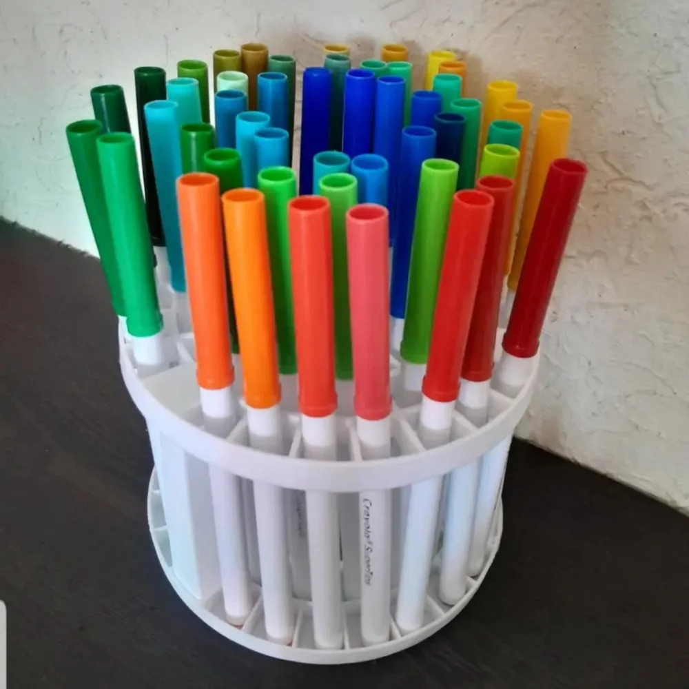 Multi-functional makeup brush holder/pen holder/embroidery holder - Wh…